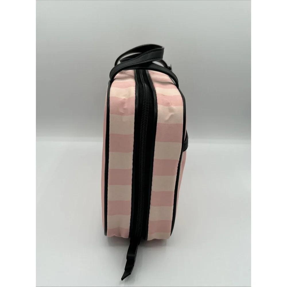 Victoria's Secret Hanging Cosmetics Bag,Heritage Stripes Pink Travel Case NEW - Picture 3 of 15